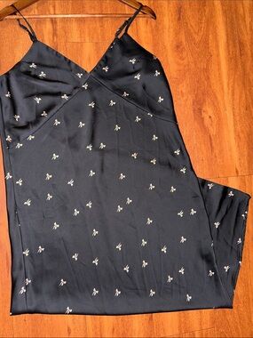a new day Black Floral Slip Maxi Dress with bows